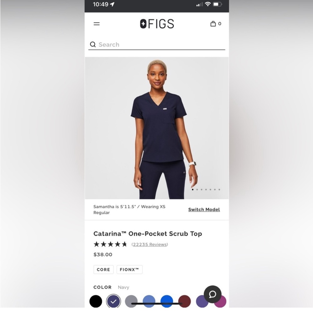 Women’s xs navy blue figs